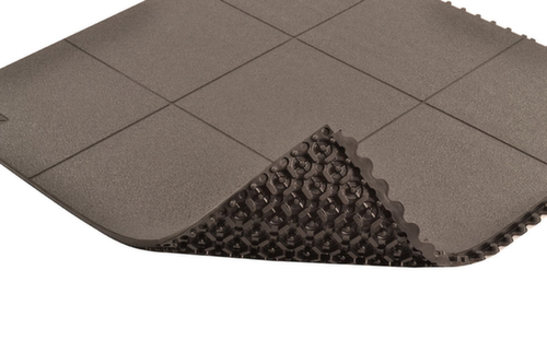 tapis de sol anti-fatigue Utrecht Nitrile résistant aux produits chimiques, dalle, longueur x largeur 910 x 910 mm