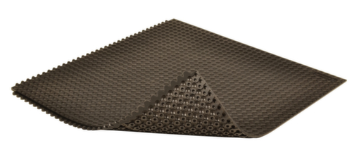 tapis de sol anti-fatigue Almelo résistant au feu + résistant aux produits chimiques, dalle, longueur x largeur 910 x 910 mm