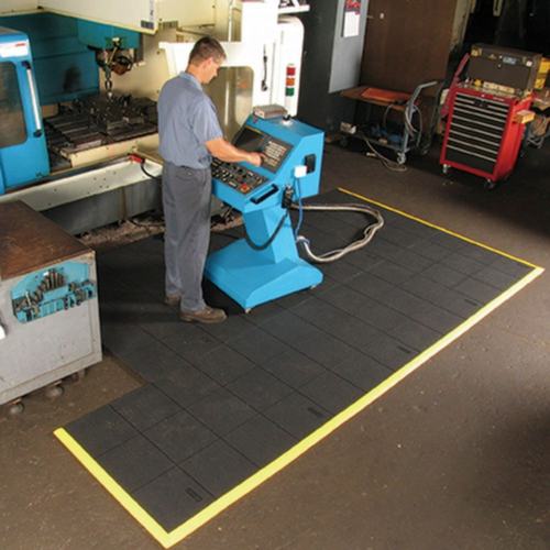 tapis de sol anti-fatigue Utrecht Nitrile résistant aux produits chimiques, dalle, longueur x largeur 910 x 910 mm  L