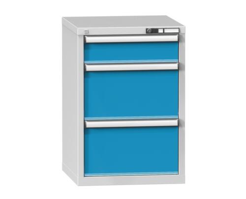 Armoire à tiroirs Topas A, 3 tiroir(s), RAL7035 gris clair/RAL5012 bleu clair