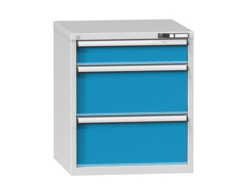 Armoire à tiroirs Topas B, 3 tiroir(s), RAL7035 gris clair/RAL5012 bleu clair