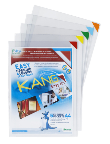 tarifold pochette d'affichage KANG tview Easy clic, DIN A4, face arrière autocollante  L