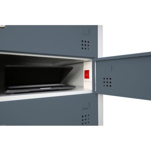 armoire pour ordinateur portable, RAL7035 gris clair/RAL7016 gris anthracite  L