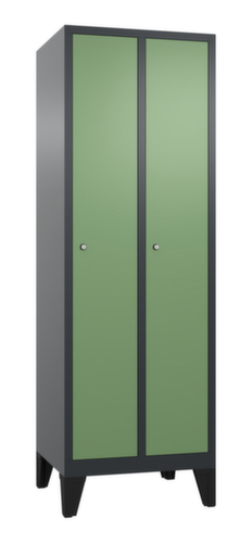 C+P Armoire Classic à 2 compartiments et portes lisses, largeur de compartiment 300 mm