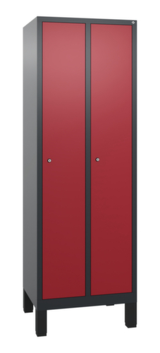 C+P Armoire vestiaire Evolo avec 2 compartiments - portes lisses, largeur de compartiment 300 mm