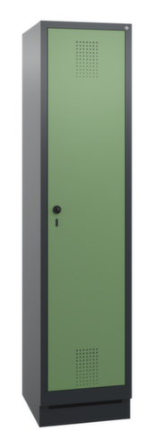 C+P Armoire vestiaire Evolo avec 1 compartiment - porte avec perforation décorative, largeur de compartiment 400 mm
