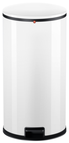 Hailo Poubelle à pédale Pure XL avec réservoir intérieur galvanisé, 44 l, blanc  L