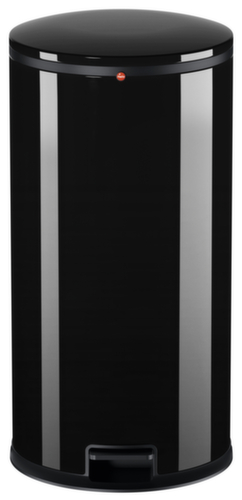 Hailo Poubelle à pédale Pure XL avec réservoir intérieur galvanisé, 44 l, noir  L