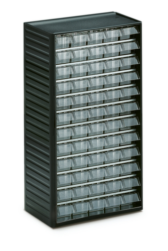 Treston bloc à tiroirs transparents, 60 tiroir(s), gris anthracite/transparent  L