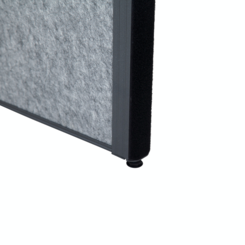MAUL Tableau à cloison démontable MAULconnecto, hauteur x largeur 1800 x 1000 mm, paroi gris foncé/gris clair  L