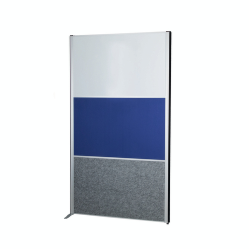 MAUL Tableau à cloison démontable MAULconnecto, hauteur x largeur 1800 x 1000 mm, paroi blanc/bleu/gris foncé  L