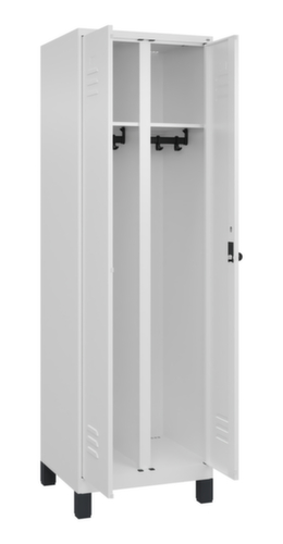 C+P Armoire vestiaire Classic Plus pour une séparation en noir et blanc, largeur de compartiment 300 mm  L
