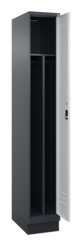 C+P Armoire vestiaire Classic Plus pour une séparation en noir et blanc, largeur de compartiment 300 mm  L