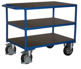 VARIOfit Chariot de table avec étagères antidérapantes 1195x800 mm, force 1000 kg, 3 plateaux