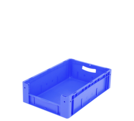 Conteneur de stockage visible Euronorm avec ouverture d'accès, bleu, HxLxl 170x600x400 mm