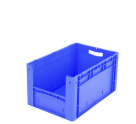 Conteneur de stockage visible Euronorm avec ouverture d'accès, bleu, HxLxl 320x600x400 mm