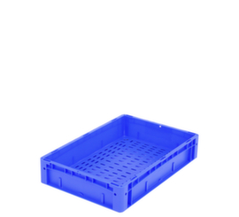 Euronorm empilage Ergonomic base de conteneur Ergonomic perforée, bleu, capacité 21 l