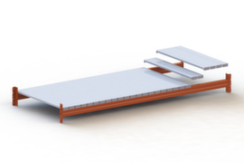 META Plancher avec panneaux en acier Multipal S pour les rayonnages à grande portée, largeur x profondeur 1300 x 800 mm