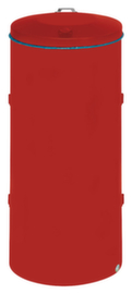 VAR Collecteur de déchets ignifugé Kompakt, 120 l, RAL3000 rouge vif