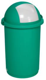 VAR Collecteur de recyclage étanche aux liquides, 50 l, vert, couvercle argent