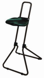 Siège assis-debout rabattable Climatic, hauteur d’assise 650 - 850 mm, piètement noir