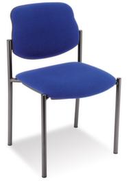 Nowy Styl Siège visiteur gerbable 6 fois Style avec capitonnages, assise tissu (100 % fibres synthétiques), bleu