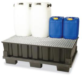 Bac de rétention PE pour fûts de 2x200 litres