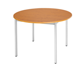 Table polyvalente ronde tube carré, Ø 1100 mm, panneau cerisier