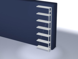 hofe Système de rayonnages sans vis dans une construction mi-lourde, hauteur x largeur x profondeur 3000 x 1010 x 335 mm, 7 tablettes