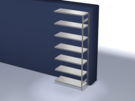 hofe Système de rayonnages sans vis dans une construction mi-lourde, hauteur x largeur x profondeur 3000 x 1310 x 535 mm, 7 tablettes