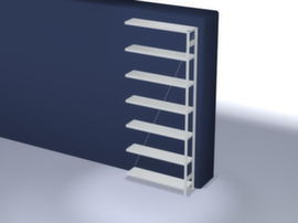 hofe Système de rayonnages sans vis dans une construction mi-lourde, hauteur x largeur x profondeur 3000 x 1310 x 335 mm, 7 tablettes