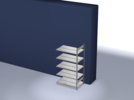 hofe Porte-documents sans vis Zone de fixation pour une utilisation des deux côtés, 5 tablettes, avec revêtement en zinc anti-corrosion