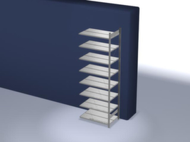 hofe Porte-documents sans vis Zone de fixation pour une utilisation des deux côtés, 8 tablettes, avec revêtement en zinc anti-corrosion