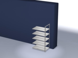 hofe Porte-fichiers à visser Champ de saisie à utiliser des deux côtés, 5 tablettes, avec revêtement en zinc anti-corrosion