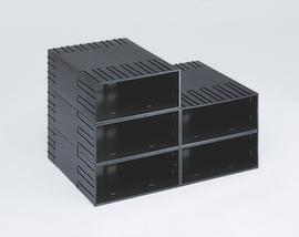 Boîtier pour système de tiroirs, noir, largeur 162 mm