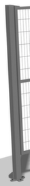 TROAX Soutien pour grille de protection de machine, hauteur x largeur 1400 x 60 mm