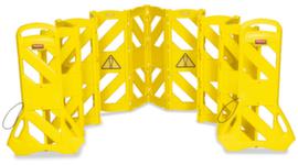 Rubbermaid Système de barrière mobile, colonne d'information, jaune