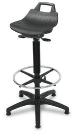 Siège assis-debout à hauteur réglable, hauteur d’assise 600 - 860 mm, piètement noir