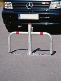 Barrière de parking rabattableHxl 500x760 mmen acier aluminium-rougerabattable