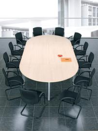 Gera Table de conférence Basis, largeur x profondeur 2000 x 900 mm, panneau érable