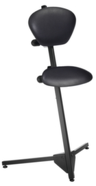 Kappes Siège assis-debout ErgoPlus 3000 avec dossier, hauteur d’assise 600 - 900 mm, assise noir