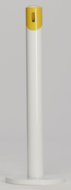 VAR Cendrier sur pied SG 105 R en acier, RAL9016 blanc signalisation