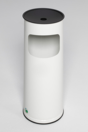 VAR Cendrier poubelle H 61 K, RAL9016 blanc signalisation
