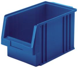 Lakape bac à bec empilable Eco adapté aux convoyeurs à rouleaux, bleu, profondeur 330 mm, polypropylène