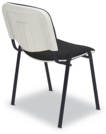 Nowy Styl Chaise polyvalente avec coque de dossier en plastique, assise tissu (100 % polyester), gris foncé