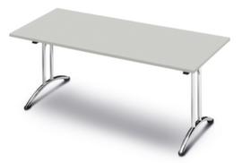 Table pliante, largeur x profondeur 1600 x 700 mm, panneau gris clair