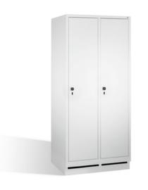 C+P Armoire vestiaire Evolo avec 2 compartiments - portes lisses, largeur de compartiment 400 mm