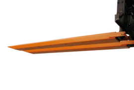 Bauer Rallonge de fourche avec fond fermé, RAL2000 orangé jaune, pour section de dent hauteur x largeur 50 x 100 mm