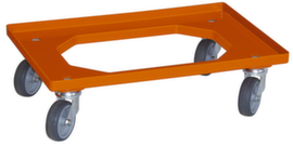 Chariot à caisse avec cadre à angle ouvert, force 250 kg, orange