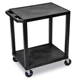 Chariot &agrave; &eacute;tag&egrave;res plastique 610x460 mm, force 150 kg, 2 plateaux